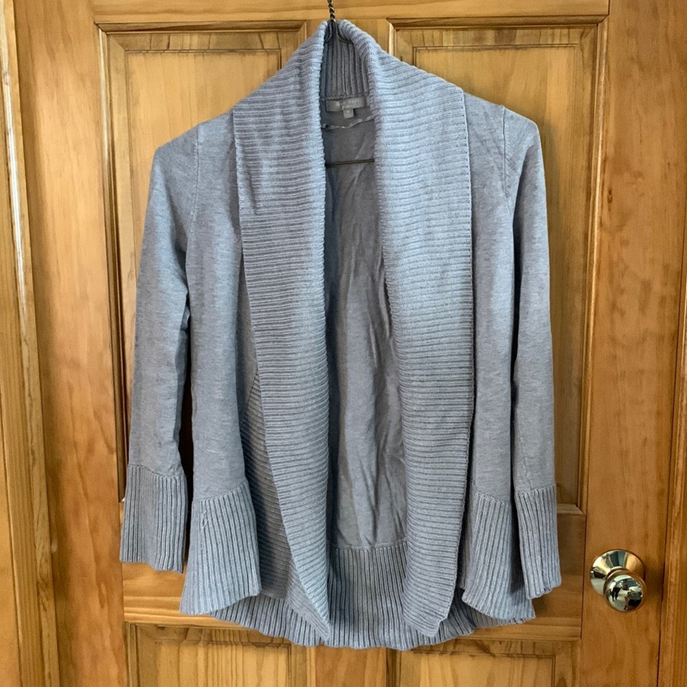 Taupe cowl neck cardigan